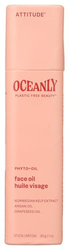 ATTITUDE Oceanly Huile Visage Solide, EWG Verified, Ingrédients d'Origine Naturelle, Soin pour la Peau Végane, PHYTO OIL, Sans Parfum, 30 g