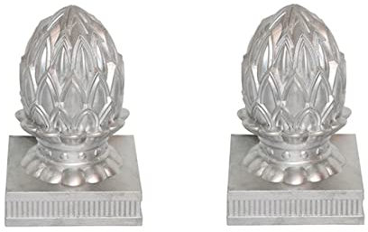 MFFIRE 2 X Capuchons pour Poteaux, Chapeau Poteau Bois en Forme De Carré en Aluminium Imperméable Et Antirouille pour Décoration De Clôture,120x120mm