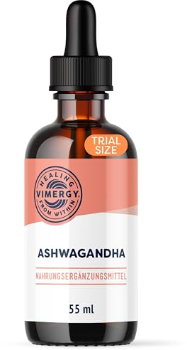 Vimergy USDA Organic Ashwagandha Liquid Extract, Trial Size - 30 Servings - Stress Supplement Drops - Adaptogen - Supports Cognitive Function - Sleep Support - Alcohol-Free, Non-GMO, Vegan (60 ml)