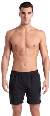 Arena Fundamentals Logo Boxer R Costume Uomo Mare e Piscina, Costume da Bagno in Morbido Tessuto Riciclato ad Asciugatura Rapida, Boxer Mare con Slip Interno in Mesh