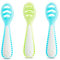 Munchkin Gentle Dip Multistage First Spoons| Weaning Spoons for Babies 4+ Months | Ideal for Baby-Led Weaning | Ergonomic Design | BPA-Free | Blue & Green | 3 Pack