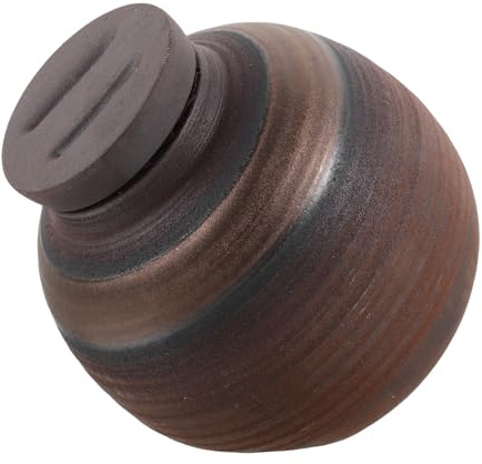 HEMOTON Pot pour Rangement Alimentaire Hermétique en Céramique Marron Bidon à Grains Multi-usage pour Thé en Vrac et Aliments Secs