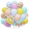 60 Luftballons Pastell, 12” Farben Konfetti Latex Ballons, Lila Orange Rosa Hellblau Azurblau Luftballons, Pastellfarben Helium Balloons für Geburtstag Verlobung Hochzeit Graduierung Feier Deko