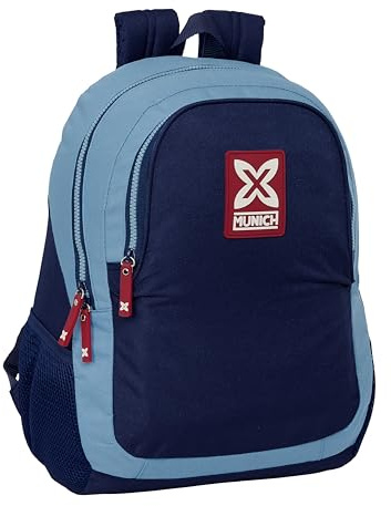 Safta MUNICH ROYAL - Mochila Escolar Infantil, Ideal para Niños de Diferentes Edades, Cómoda y Versátil, Calidad y Resistencia, 32x16x44 cm, Color Azul