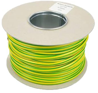 UKCABLE-TIES PVC Sleeving Flexible PVC Earth Cable Sleeving Blue Brown Green/Yelllow Electrical Cable Wire - 100 Meter Roll (Green/Yellow, 3mm)