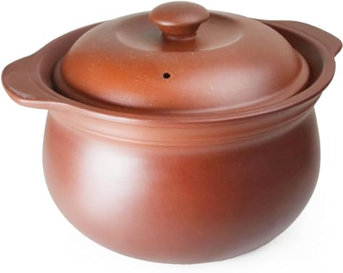 Casserole Dish Casserole Clay Hot Pot 3L with Lid Cooking Serving Soup Simmered Stewed Ceramic Unglazed Bowls, Soup Pot High Temperature Pot Kitchen