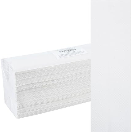 Restaurantware Clean Tek Professional kommerzielle Papierhandtücher, 29,8 x 8,4 cm, 2400 Papierhandtücher, Spender separat erhältlich, 1-lagig, weiße Papierhandtücher, C-Falz, mit Vollpunktprägung