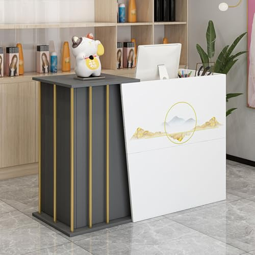 Liten Reception, Receptionsdisk Med Låsbar Låda, Datordisk Kassadisk, för Kassakontor Skönhetssalong Lobby