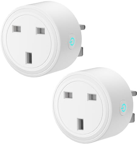 2 Pack Adapter Plug Socket, Works with Wothfav Smart Timer Plug Monitor ETK-07, Plug-in Switch for Light & Home Appliance