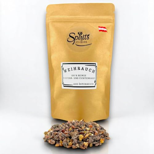 WEIHRAUCH und BAUMHARZ zum Räuchern | Fichten Kiefern | Salben Balsam Seifen | Räucherharz 100% naturrein | Räucherwerk Incense aus Österreich (100g)