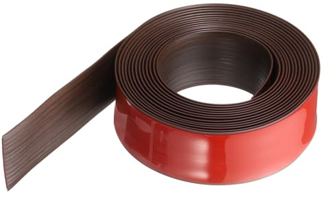 QUARKZMAN Seuil De Sol 2 16.5ft Auto-Adhésif Bandes De Sol Stratifié Diviseur Bandes De Revêtement De Sol Bords Durables En PVC Pour Sols Inégaux Carreaux, Grain De Bois Brun Foncé