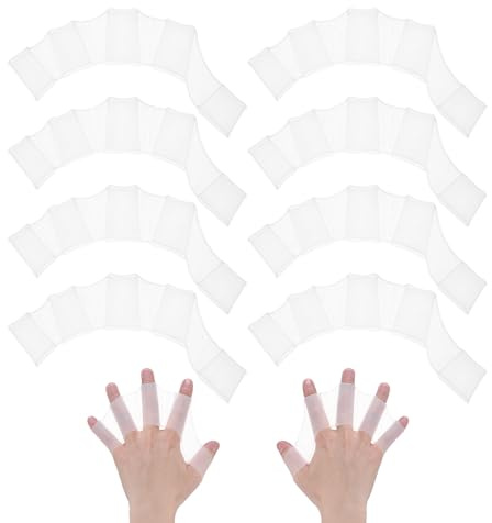 M METERXITY 4 Pair Silicone Swimming Gloves Webbed Swim Gloves Half-Finger Frog Type Large Swim Training Gloves Water Resistance for Swimming/Diving/Water Aerobics [White]