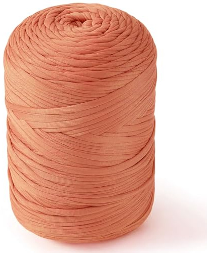 NOTIONSLAND 400 g T-Shirt-Garn zum Häkeln & Stricken, Süßes Orange | Strickgarn, Stoff-Häkelgarn für Tasche, Korb, Decke, Heimdekoration