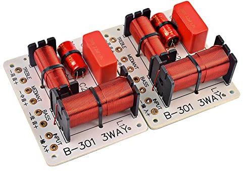 Iyalezirk Altoparlante audio a 3 vie da 150 W 2 pezzi alti gamma media e divisore di frequenza del filtro 1000 5000 Hz