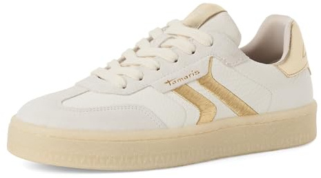 Tamaris dam Low 1-23723-44 sneakers, vit/LT. Guld, 39 EU