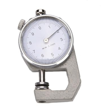 Spessimetro digitale con display a lancetta 1 pz Misuratore di spessore del metallo 0-10 mm Quadrante in pelle Misuratore di carta Tester(Type 8)