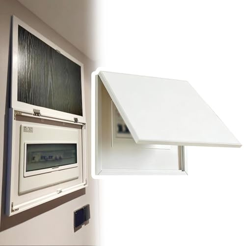 Vibeo Cache Compteur Electrique Cache-Panneau Électrique Mural en Bois, Cache-Coffret à Fusibles Dissimulé, 40, 50, 60, 70, 80 cm, Cache pour Tableau de Distribution avec Clous(31x24in/80x60cm)