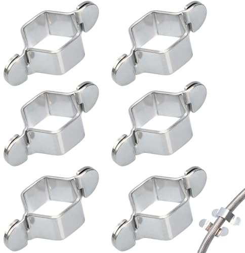 xoqoiuo 6 PCS Detachable Hose Spanners, Plumbing Tools Practical Sink Wrench Silver Tap Spanner for Tight Space, Hexagonal Hollow Plumbers Wrench for Kitchen Bathroom Toilet