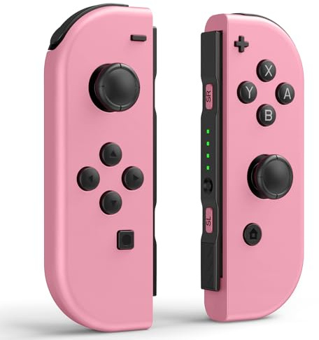 Sylphidara Replacement for Nintendo Switch Controller, Switch Controllers Compatible with Nintendo Switch/OLED/Lite, Support Dual Vibration/6-Axis Gyro/Motion Control/Wake-up (Pink)