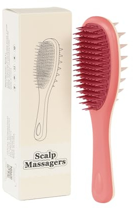 Oak & Tea 2-in-1 Hair Brush Scalp Massage Shampoo Comb Detangling Wet & Dry Brush Soft No-Breakage Bristles for Women & Men, All Hair Types
