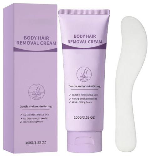 2-in-1 Depilatory Hair Removal Cream with Applicator Spatula