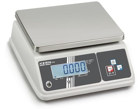 IP-geschützte Tischwaage [Kern WTB 6K-3N] Präzision bis 1 g, Wägebereich max. 6 kg
