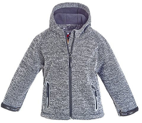 BMS Softshell jacka för barn huvjacka med stickad optik