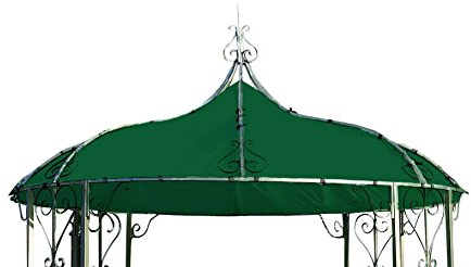 DEGAMO Ersatz Dachplane für Pavillon Burma 300cm rund wasserdicht, dunkelgrün