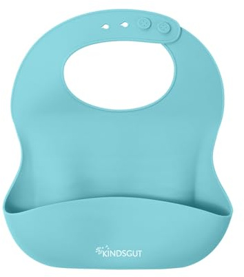 Kindsgut Silikon-Lätzchen für Babys mit Auffangschale, Mint