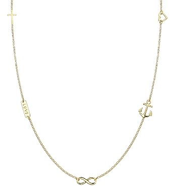 Elli Damen Halskette Infinity Kreuz Anker Herz