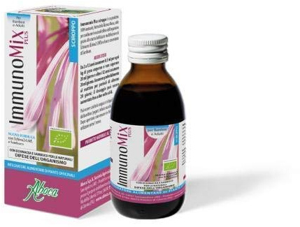 ABOCA - IMMUNOMIX PLUS Sirup Kinder und Erwachsene 210 GR effektive natürliche Verein täglich KIT mit Lösung HYDROGLICERIC VON Propolis Geschenk] - 1 CONFEZIONE