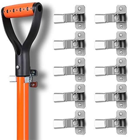 HORUSDY 10 Pack Spring Grip Mop and Broom Holder for Shovel, Rake, Broom, Mop Holder, Etc.