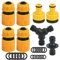 OTTYMO Kit Conectores Manguera Jardin 26 Pcs Adaptador para Manguera y 1/2 4 Conector de Manguera Rapido, 1 Manguera Doble Macho 1 Enchufe en forma Y 2 Conectores de Grifo 1/2 y 3/4 18 Arandelas