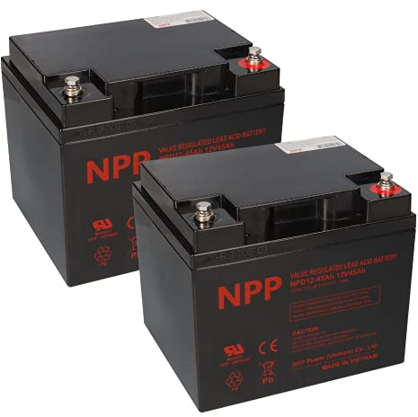 2X AGM 12V / 45Ah Blei-Akku zyklenfest kompatibel MP50-12C, WP50-12NE, 12LCP-50, REC50-12I AKKUman Set