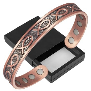 Elegantes Fisch-Design, magnetisches Kupfer-Armband, Mutter und Frau, verstellbare Größe
