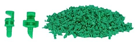 50 Stück 90 180 360 Grad Mikrobrechung Automatisierung Tropfer Garten Rasen Wasser Spray Nebeldüse Sprinkler Bewässerungssystem (50 Stück/180 Grad, grün)