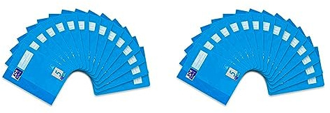 Oxford Schulheft A5, Lineatur 5, 16 Blatt, blau, 15 Stück (Packung mit 2)