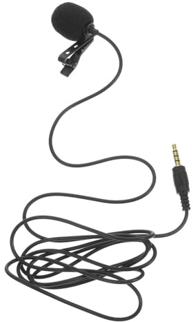 Mikikit Ansteckmikrofon für Handy, 3, 5mm, Metall, Schwarz, Portable