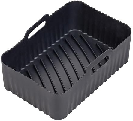 Tala Rectangular Silicone Air Fryer Liner 13.5 x 21 x 8cm, Reusable & Flexible Mould, Handles for Easy Removal, Dishwasher Safe, Oven Safe up to 230°C (446°F)