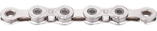 Cykelkedja, KMC cykelkedja, X12 silver, 1/2 x 11/128 tum, 126 länkar, 12-faldig, nickelbelagd, silver
