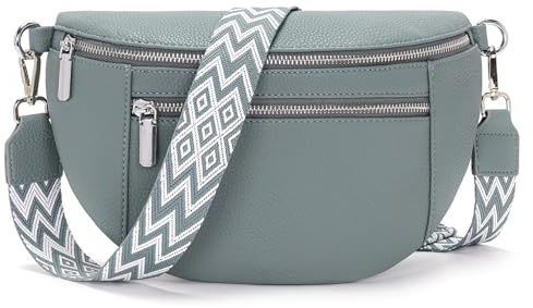 Zyig bauchtasche damen kleine handtasche umhängetasche damen klein Veganes Leder crossbody bag damen Verstellbarer Schultergurt