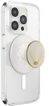 PopSockets Phone Grip for MagSafe with Kickstand, Magnetic Stand, Swappable Top, Secure Hold for iPhone MagSafe Cases, Phone & Tablet Grip - Enamel Radiant White | Removable, For Kindle / Android / iPhone, With Magnet, White, Enamel, Designs