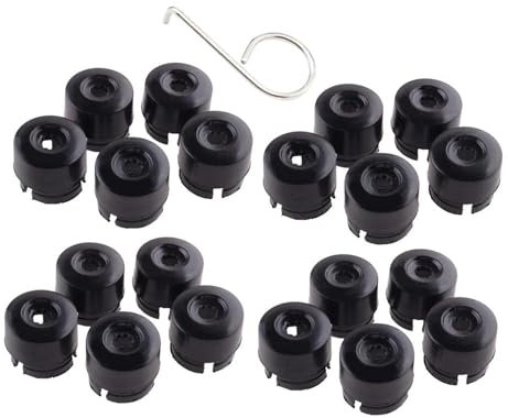 Wheel Bolts Nuts Compatible With VW For Transporter For Caravelle T5 T6 2003 2004 2005 2006 2007 2008 2009 2010 2011 2012 2013 2014 2015 2016 2017 2018 2019 2020 20pcs Car Wheel Lug Nut Bolt Cap Cover