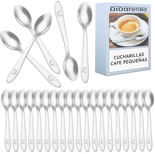 Cuillere a cafe petite acier inox 10 cm valable pour maison et restauration lavable au lave-vaisselle (24 pieces)