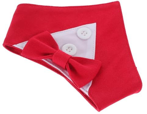 ibasenice Hundebandana Hochzeitsschal Rot Xs Hundehalstuch Britischer Stil Waschbar Komfortabel Modisch Für Cosplay Hundekragen und Hundehalstuch Praktisch Schutz Halses
