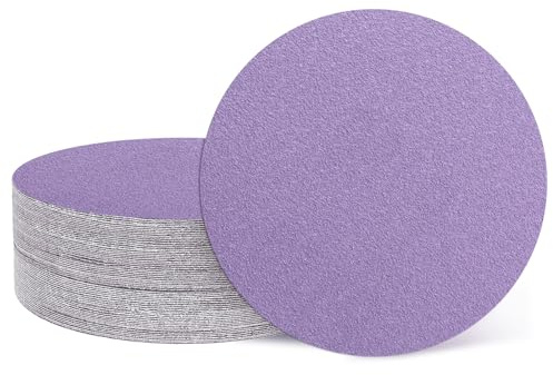 sourcing map 10 dischi abrasivi da 76 mm, grana 150, con gancio e anello, per levigatrice orbitale casuale, per lavorazione del legno, lucidatura dei metalli, viola