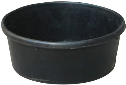Horse Feed Pan | 4L Rubber Livestock Feeding Bucket | Water Container Food Trough for Outdoor Ranch Farm Cat Dog Chicken Goat Small Animal