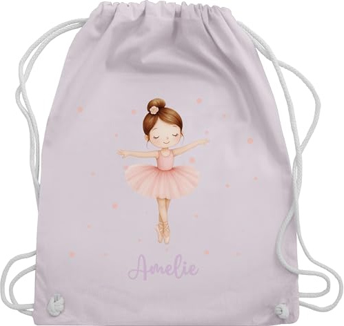Turnbeutel Rucksack - Ballerina Name - Geschenk Mädchen tanzen Ballett - Unisize - Pastell Rosa - ballet dancer bag tanzrucksack tanz amelie ballettbeutel tasche dance tänzer tänzerin