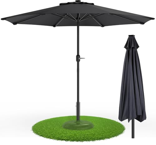Kuro-sagol Sonnenschirm, Gartenschirm, Strandschirm mit Kurbel, Terrassenschirm für Garten, Balkon, Pool, Sonnenschutz UPF 50+,Windfest,Stabil,Balkonschirm, Marktschirm