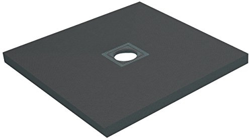 Receveur de douche prêt à carreler extra-plat 1200x1200x60 avec vidage intégré et bande d'étanchéité pour douche à l'italienne